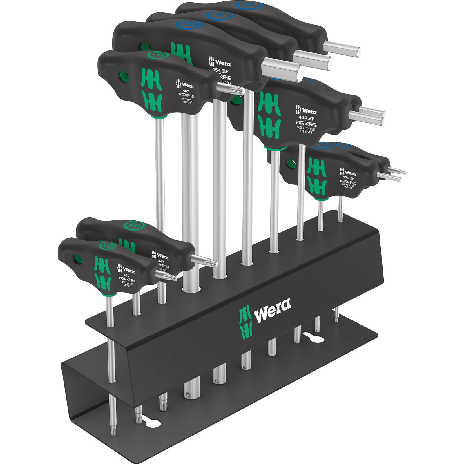 Image of Wera 10 Piece Bicycle T Handle Hex and Torx Key Set
