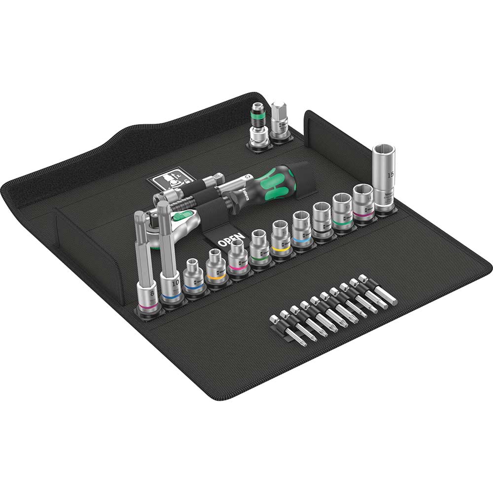 Wera Zyklop 27 Piece 3/8" Drive Speed Ratchet and Bicycle Socket Set 3/8