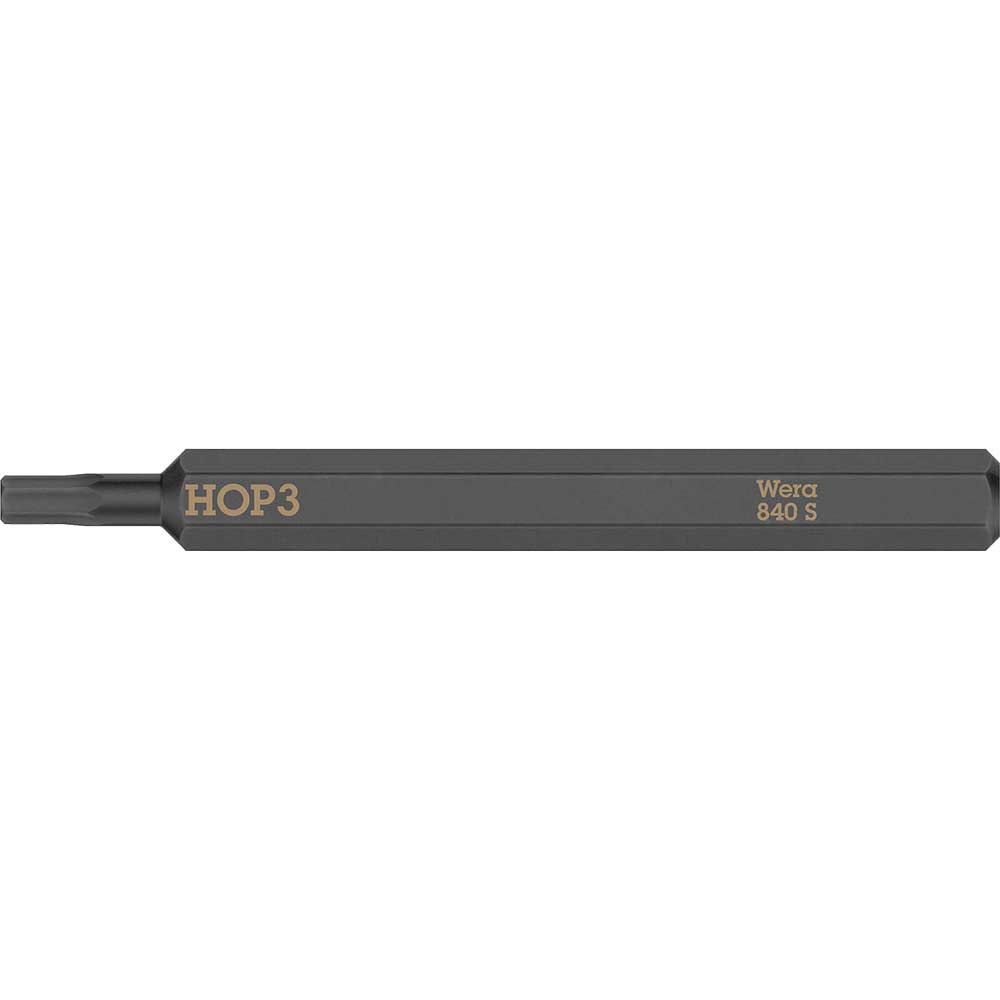 Wera 840 S Hexagon Screwdriver Bit for Hand Impact Drivers Hex 3mm 70mm Pack of 1