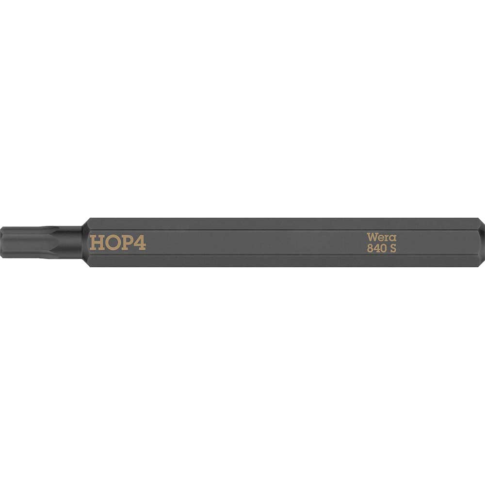 Wera 840 S Hexagon Screwdriver Bit for Hand Impact Drivers Hex 4mm 70mm Pack of 1