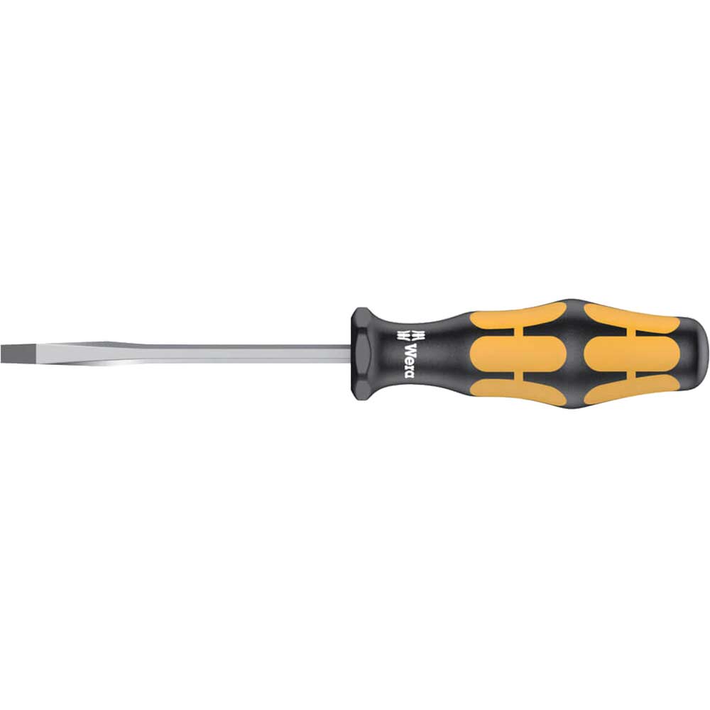 Wera Kraftform Plus Chisel Drive Flared Slotted Screwdriver 3.5mm 80mm