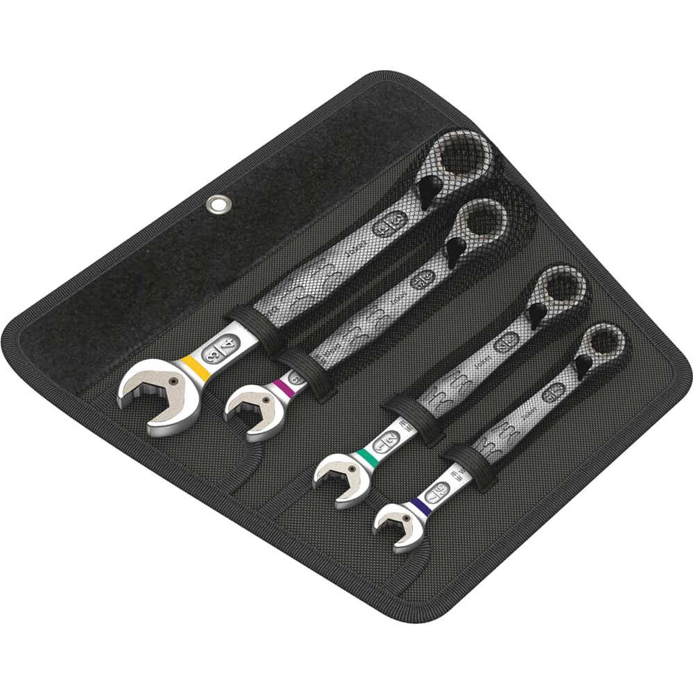 Image of Wera 4 Piece Joker Combination Ratchet Spanner Set