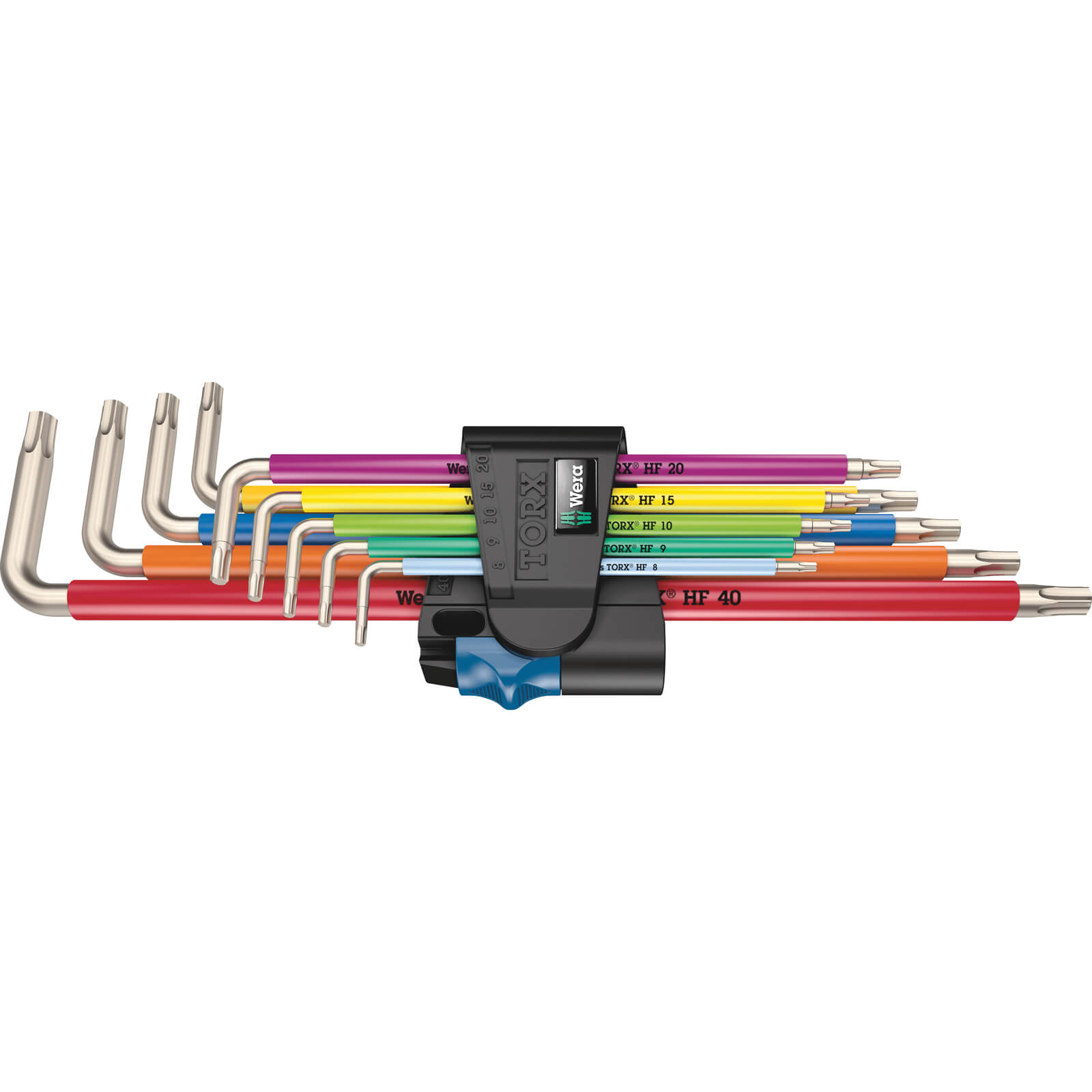 Image of Wera 9 Piece Multicolour Holding Function Stainless Steel Torx Key Set