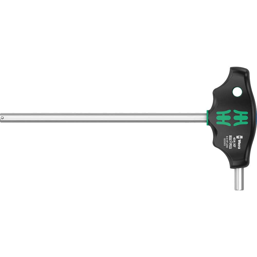 Wera 454 HF Holding Function T Handle Hex Plus Screwdriver 8mm 200mm