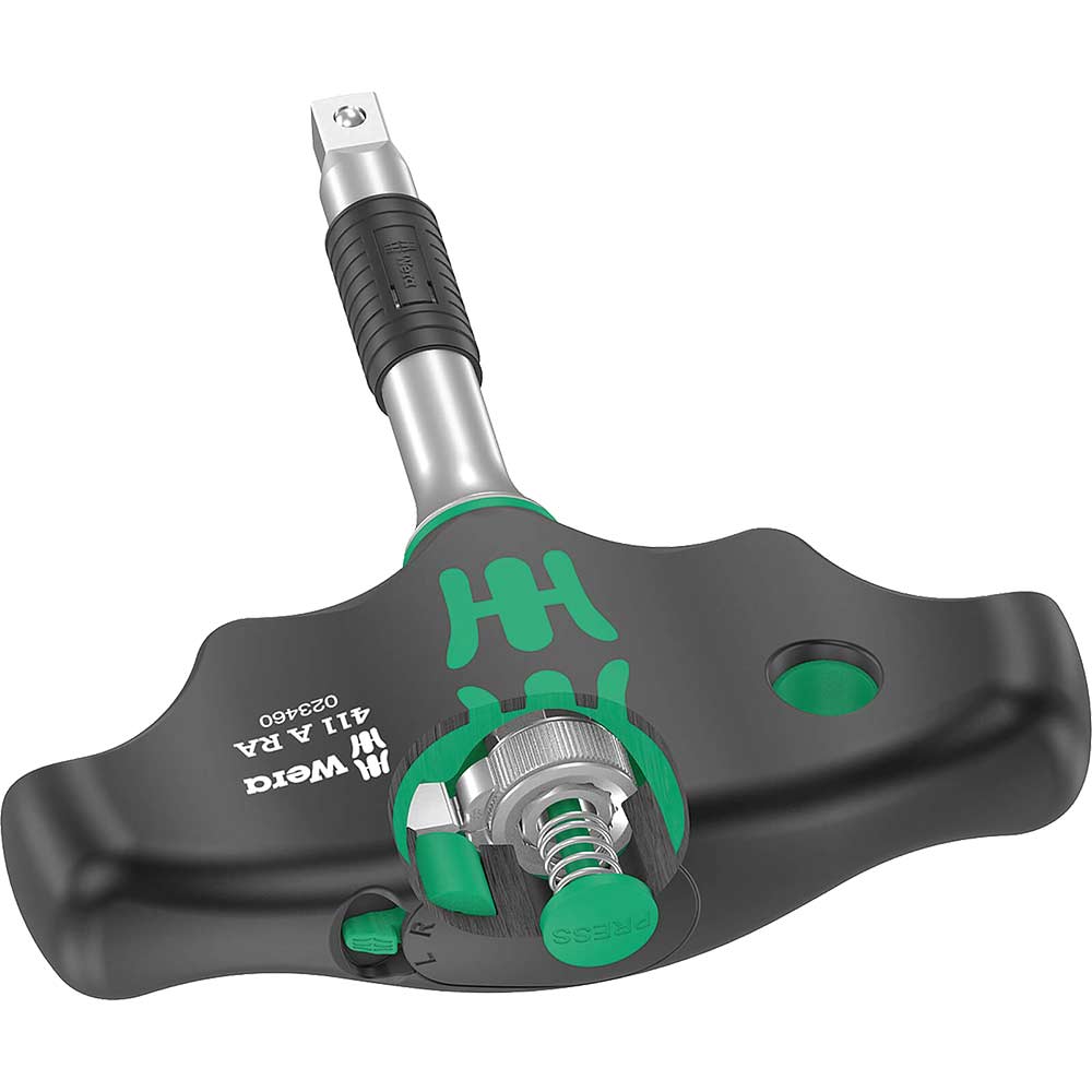 Wera 411 RA 1/4" Square Drive Ratchet T Handle 1/4