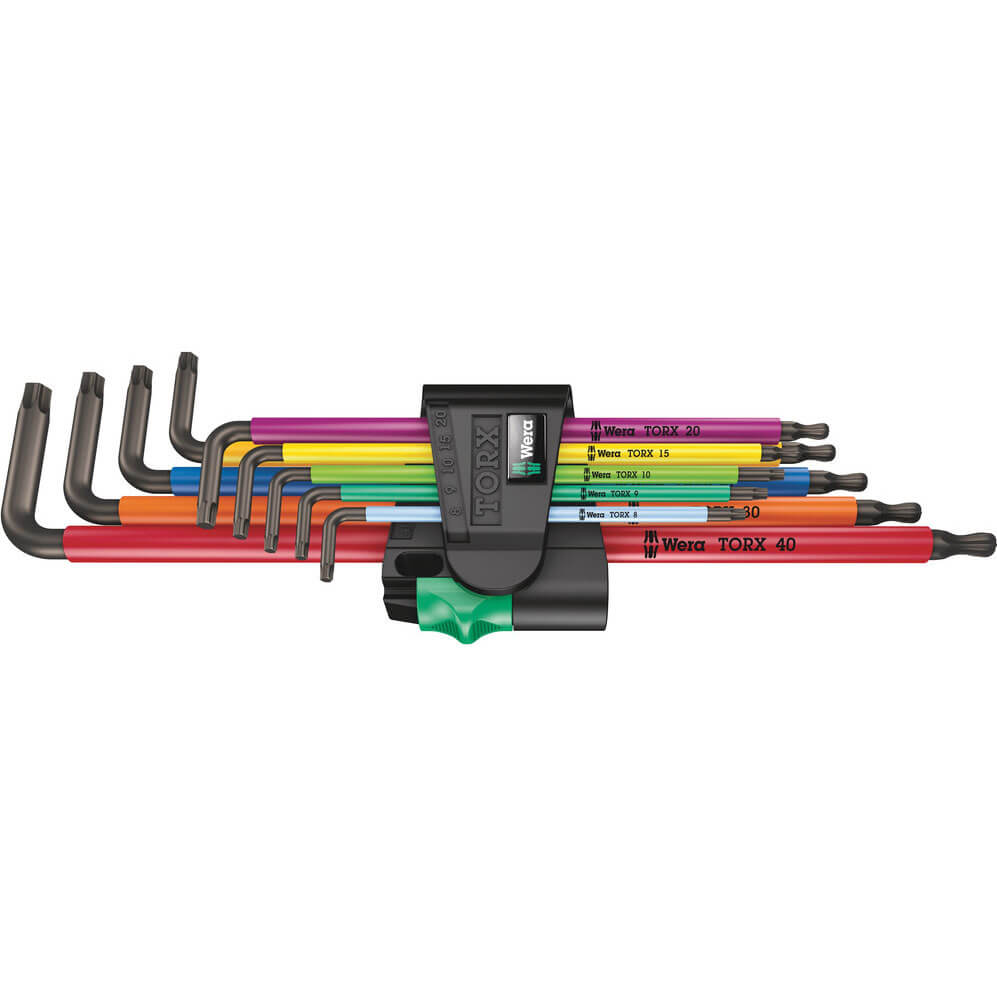 Image of Wera 9 Piece Multicolour Torx Key Set Long