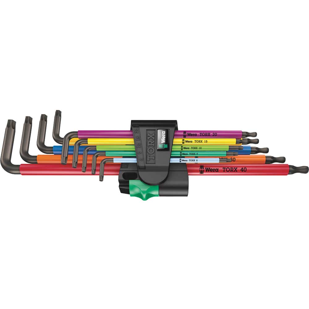 Image of Wera 9 Piece Multicolour Torx Key Set Long