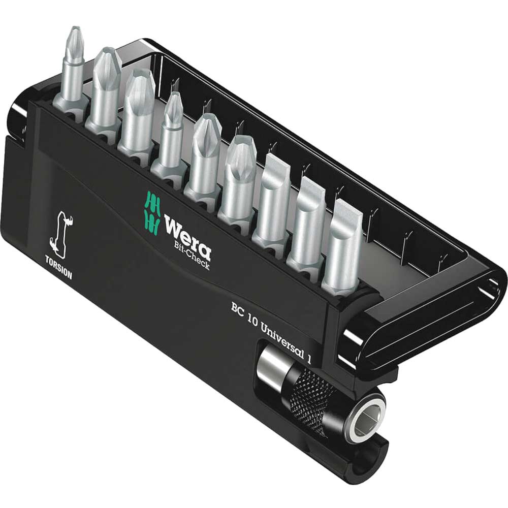 Image of Wera 10 Piece Bit-Check Torsion Screwdriver Bit Set