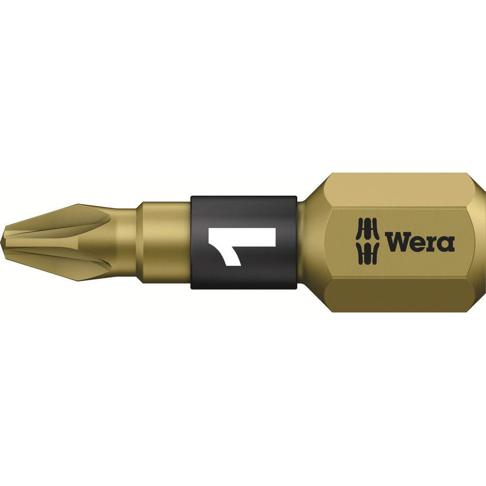 Image of Wera BiTorsion Extra Hard Pozi Screwdriver Bits PZ1 25mm Pack of 1