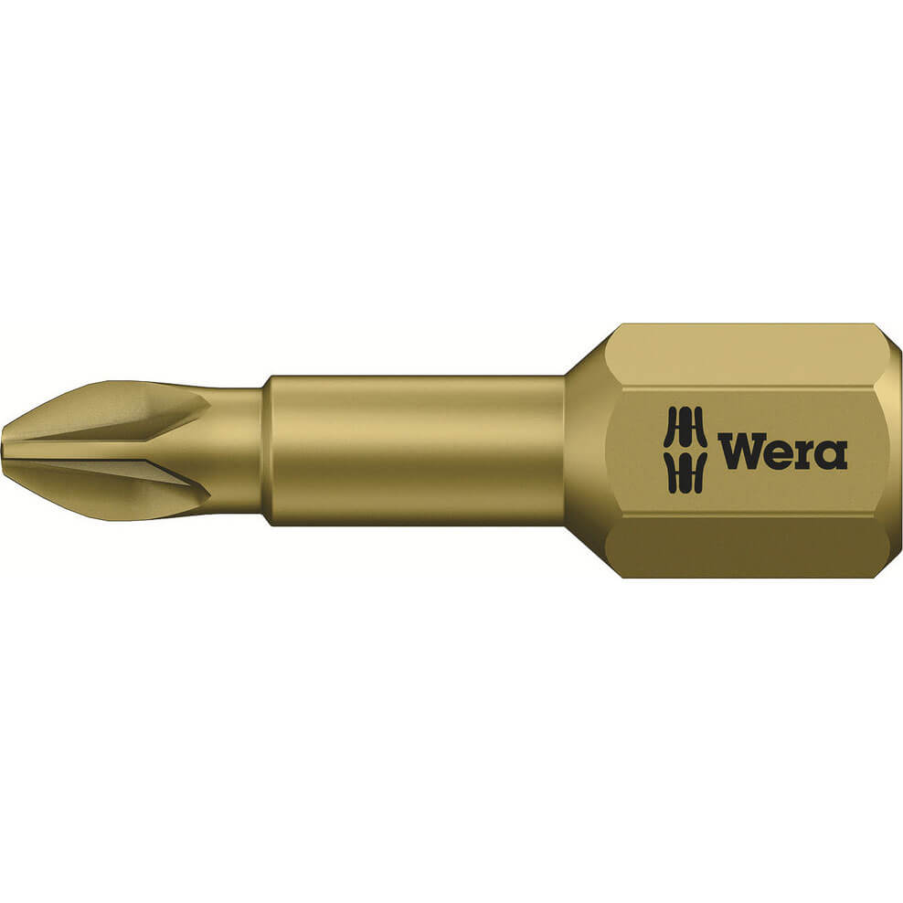 Image of Wera Torsion Extra Hard Pozi Screwdriver Bits PZ1 25mm Pack of 1