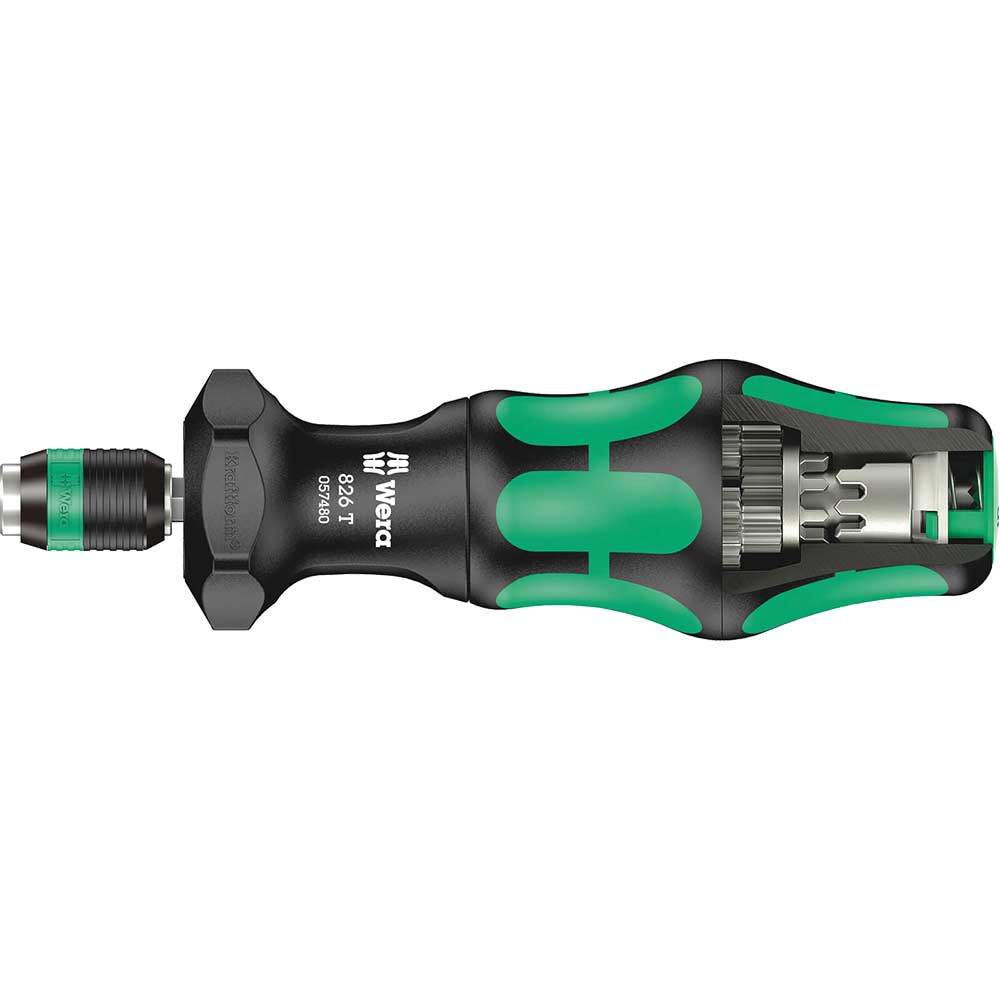 Image of Wera Kraftform Turbo 826 T Bit Holder Screwdriver Handle