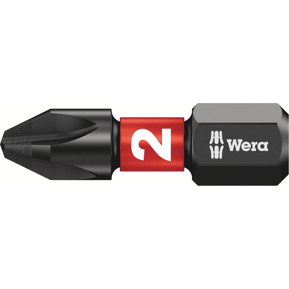 Image of Wera Impaktor Phillips Screwdriver Bits PH2 25mm Pack of 10