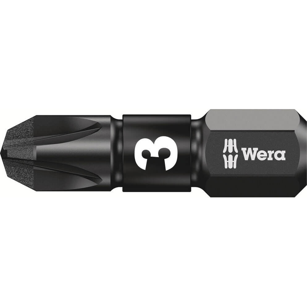 Image of Wera Impaktor Pozi Screwdriver Bits PZ3 25mm Pack of 10