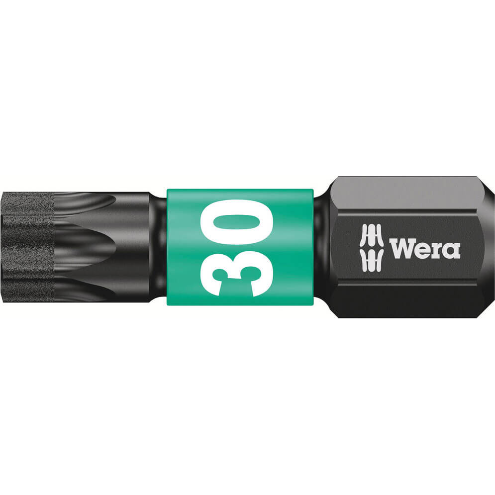 Image of Wera Impaktor Torx Screwdriver Bits T30 25mm Pack of 10