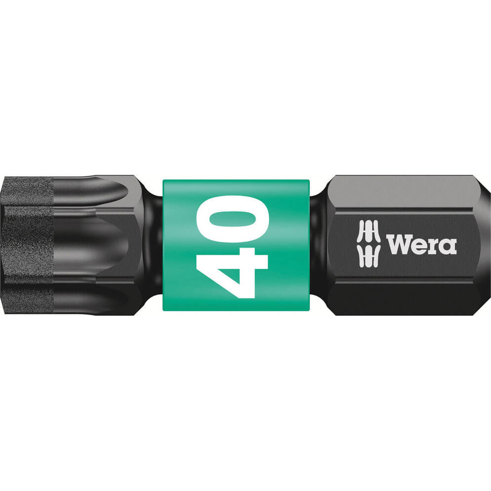 Image of Wera Impaktor Torx Screwdriver Bits T40 25mm Pack of 10