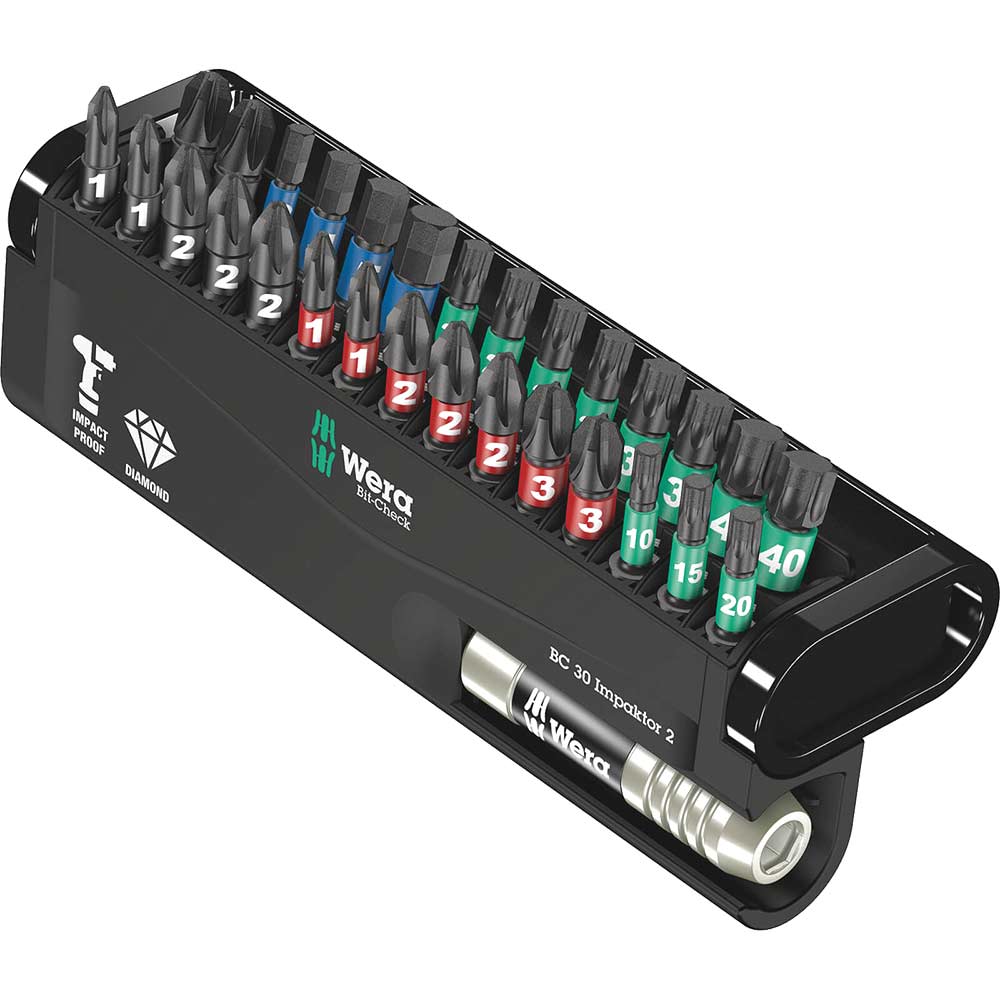 Image of Wera Impaktor 30 Piece Bit-Check Impact Screwdriver Bit Set