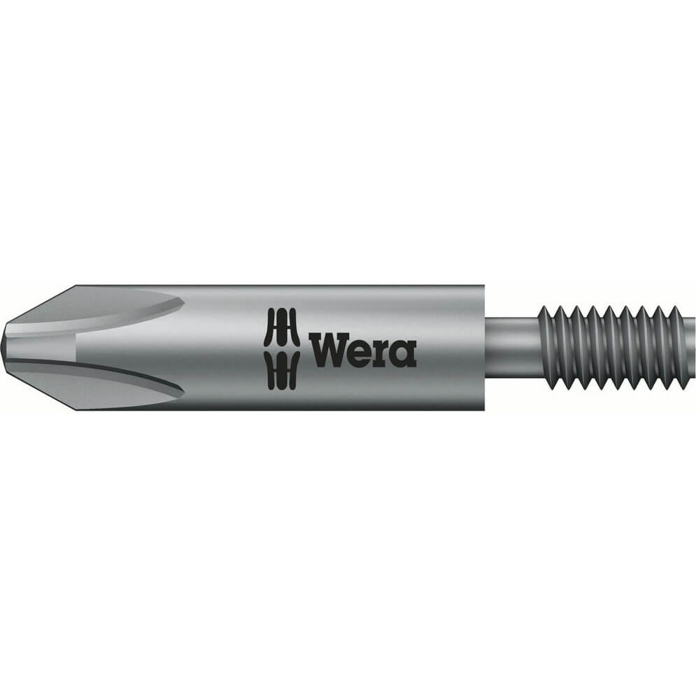 Image of Wera 851/11 Extra Tough M4 Threaded Drive Phillips Screwdriver Bits PH2 33mm Pack of 1