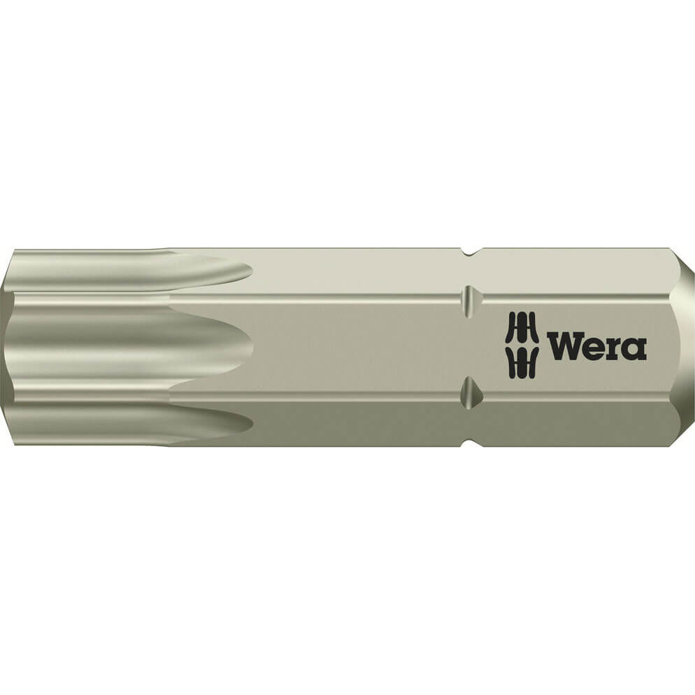 Image of Wera Torsion Stainless Steel Torx Screwdriver Bit T40 25mm Pack of 1