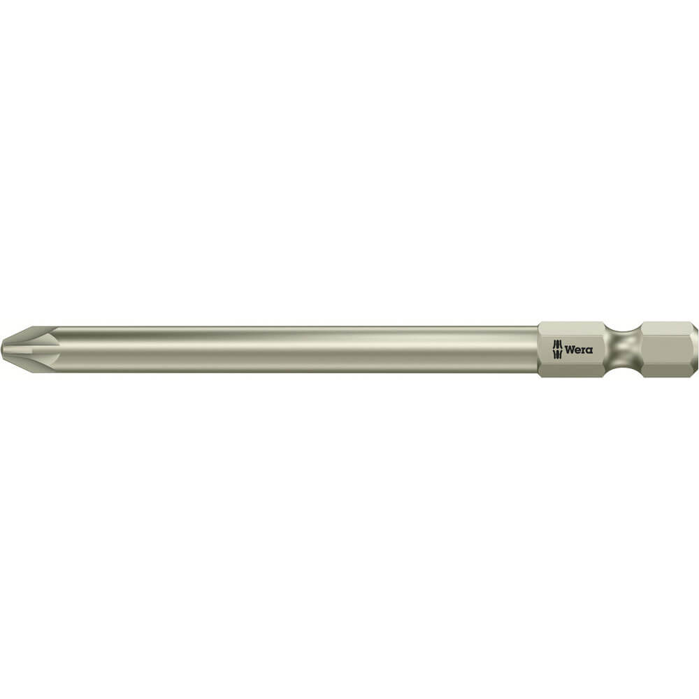 Wera 3855/4 Stainless Pozi Screwdriver Bits PZ3 89mm Pack of 1