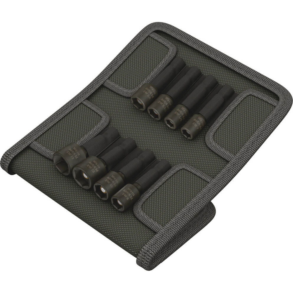 Image of Wera 869/4 8 Piece Set of Magnetic Nutdrivers Imperial and Metric