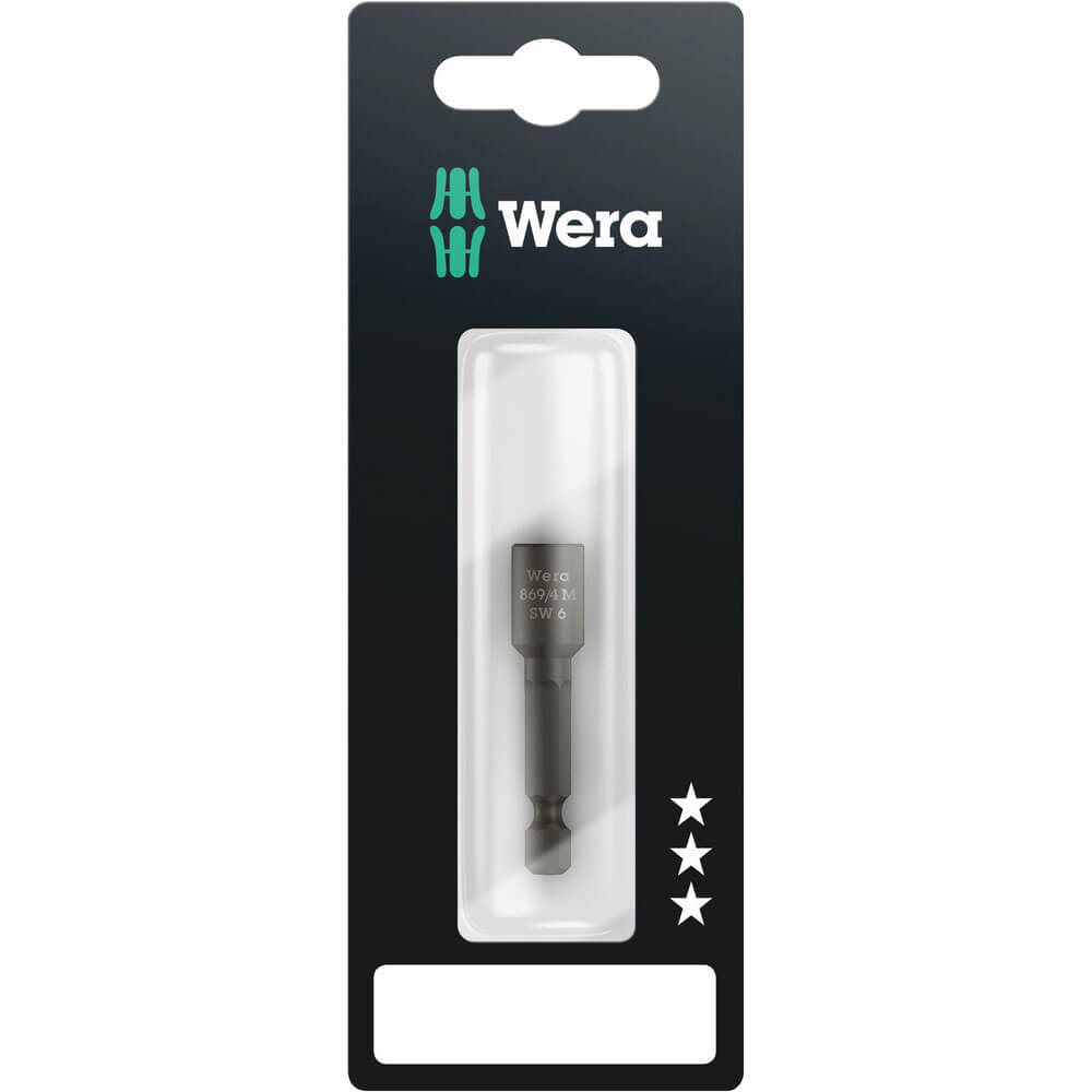 Image of Wera 869/4M SB Magnetic Impact Nut Setter 6mm