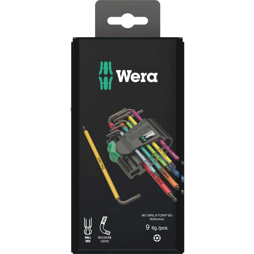 Image of Wera 9 Piece Colour Coded Ball End Torx Key Set