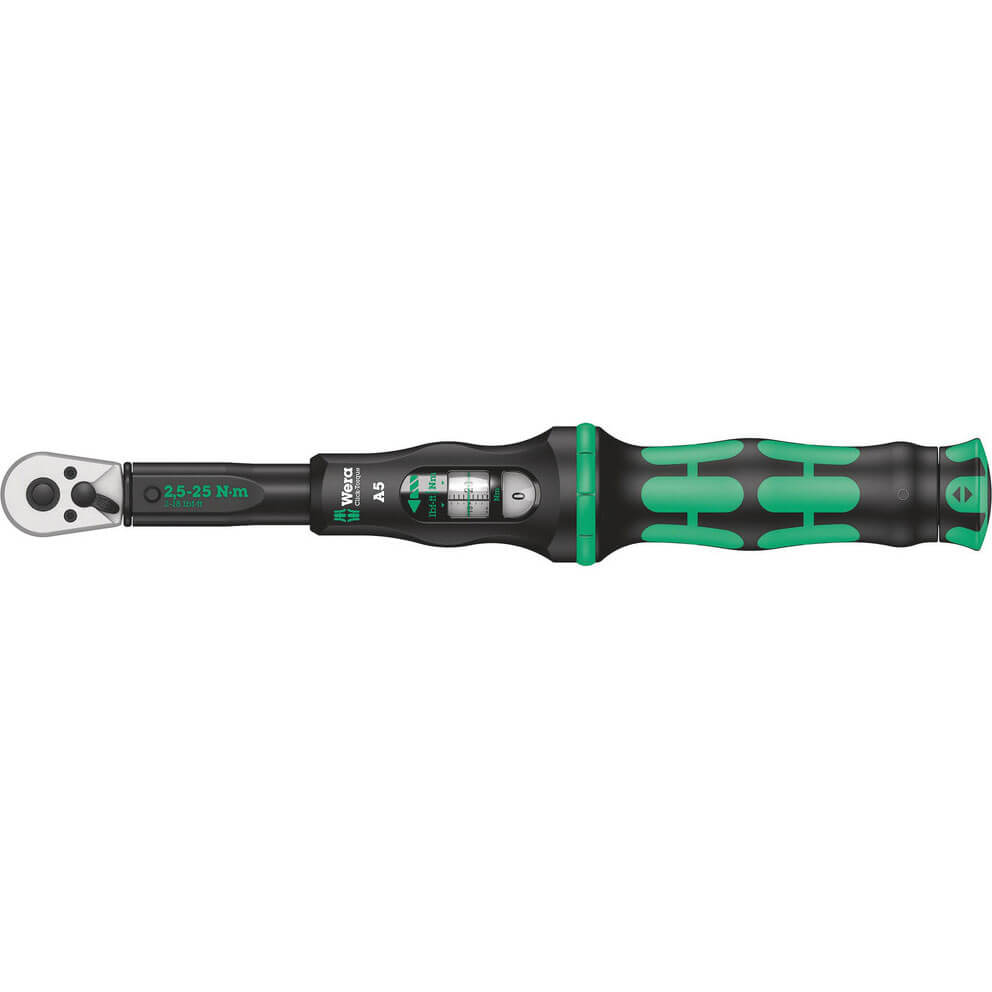 Image of Wera 1/4" Drive Click Torque A5 Torque Wrench 1/4" 2.5Nm - 25Nm