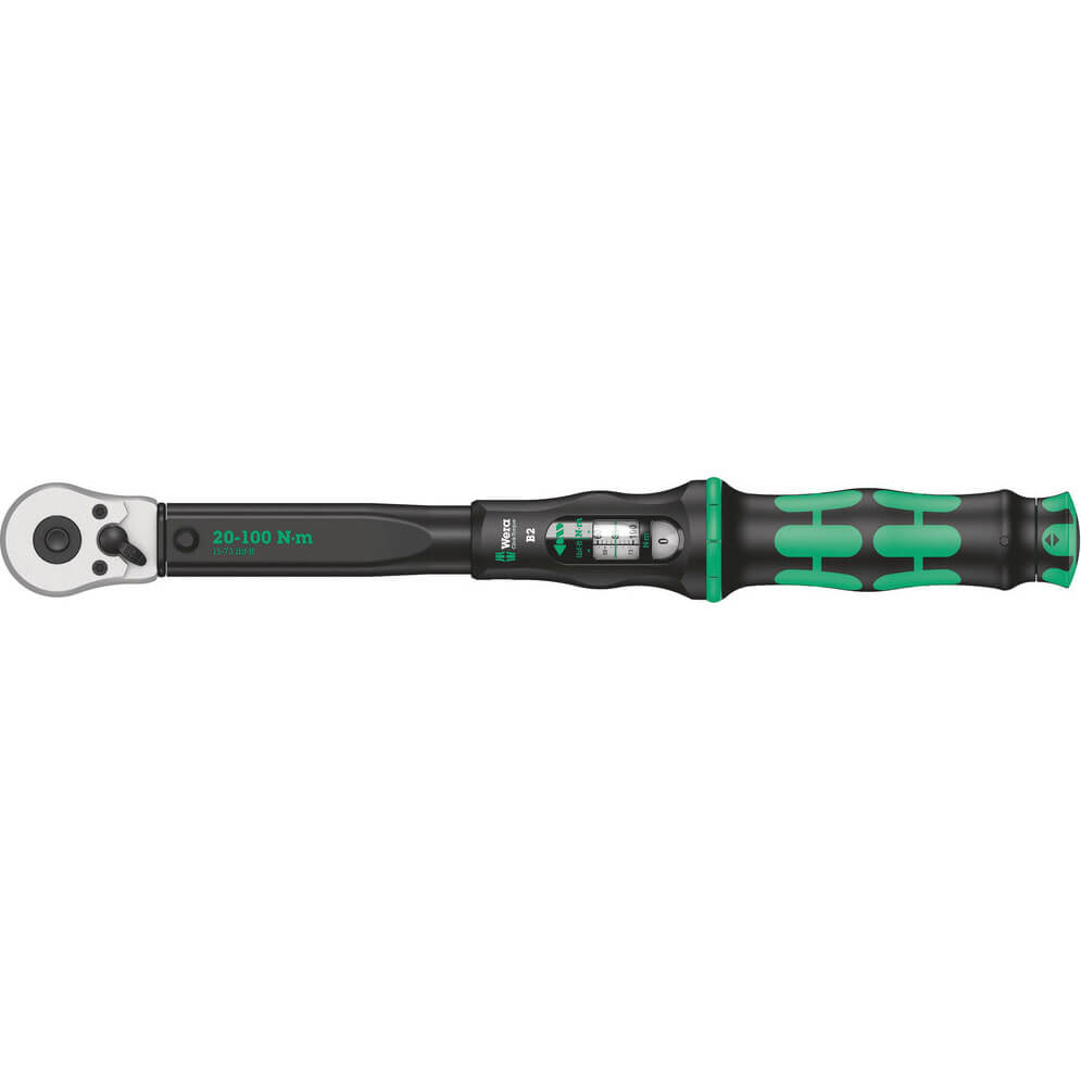 Image of Wera 3/8" Drive Click Torque B2 Torque Wrench 3/8" 20Nm - 100Nm