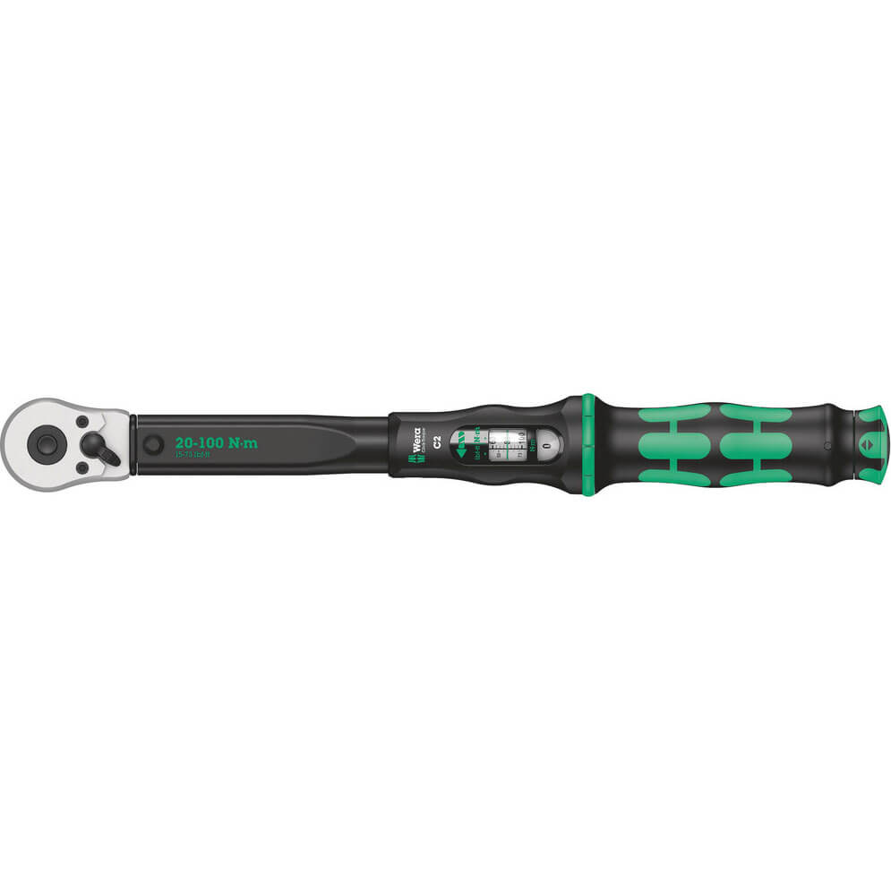Image of Wera 1/2" Drive Click Torque C2 Torque Wrench 1/2" 20Nm - 100Nm