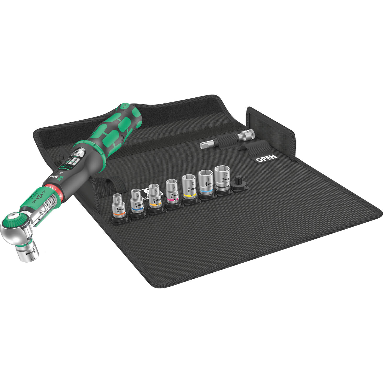 Image of Wera Safe Torque A1 1/4" Torque Wrench and Socket Set 1/4" 2Nm - 12Nm