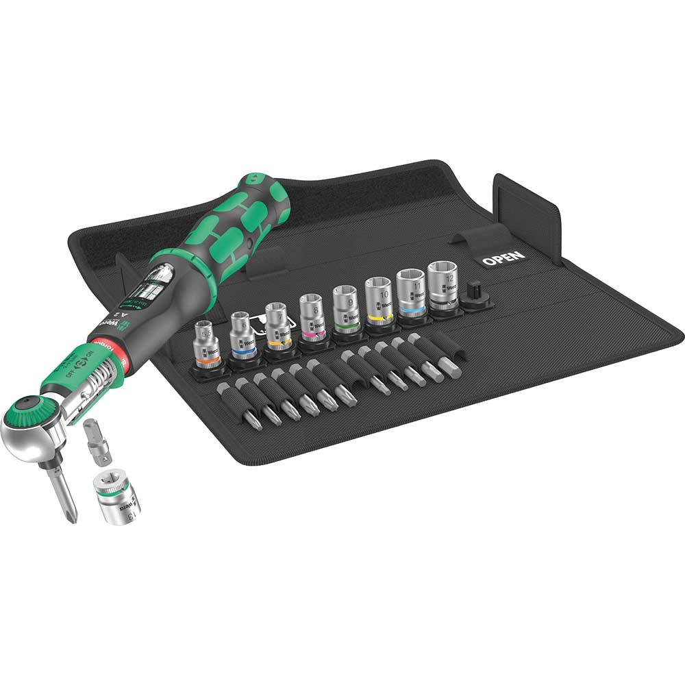 Image of Wera Safe Torque A2 1/4" Torque Wrench and Screwdriver Set 1/4" 2Nm - 12Nm