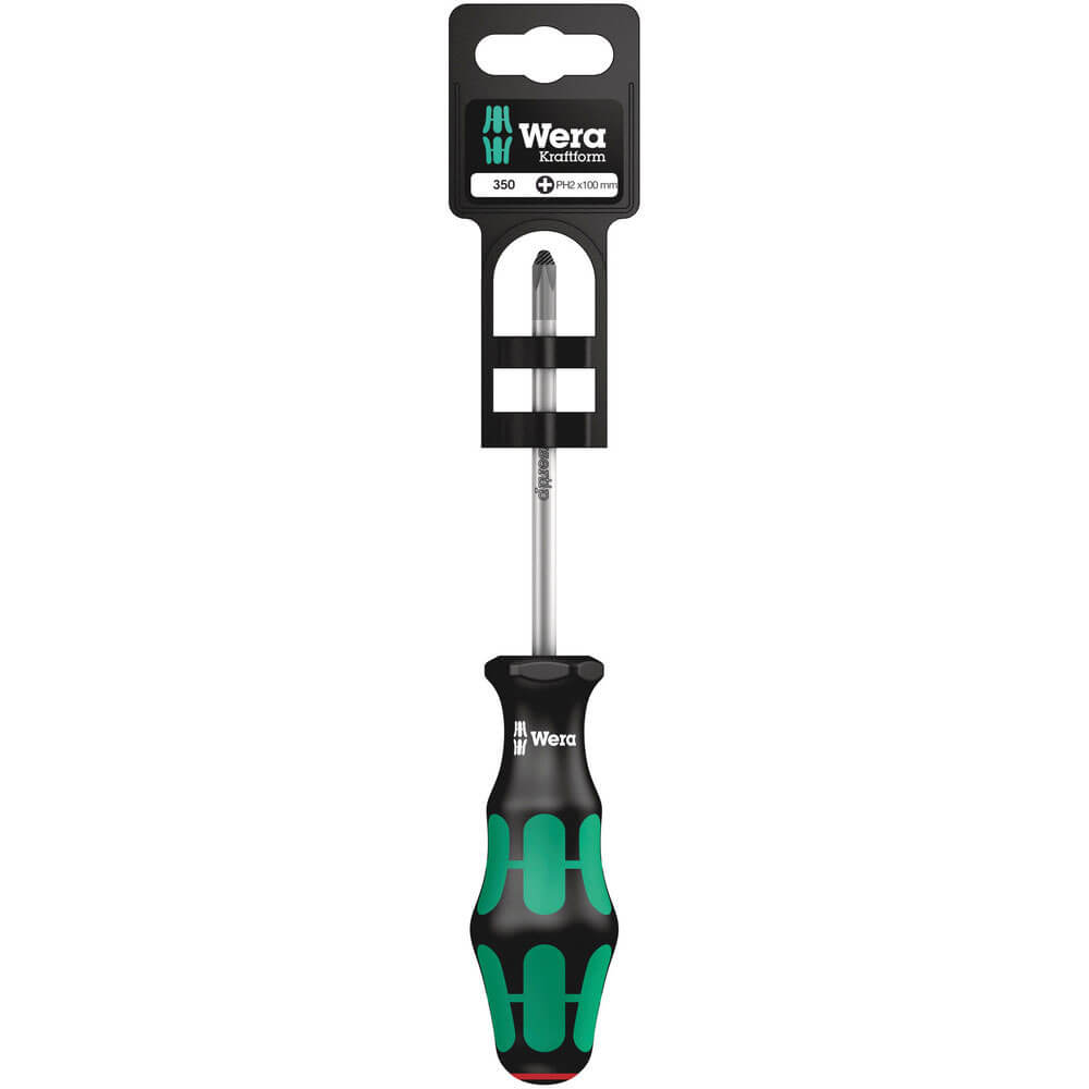 Image of Wera 350 PH SB Kraftform Plus Phillips Screwdriver PH2 100mm