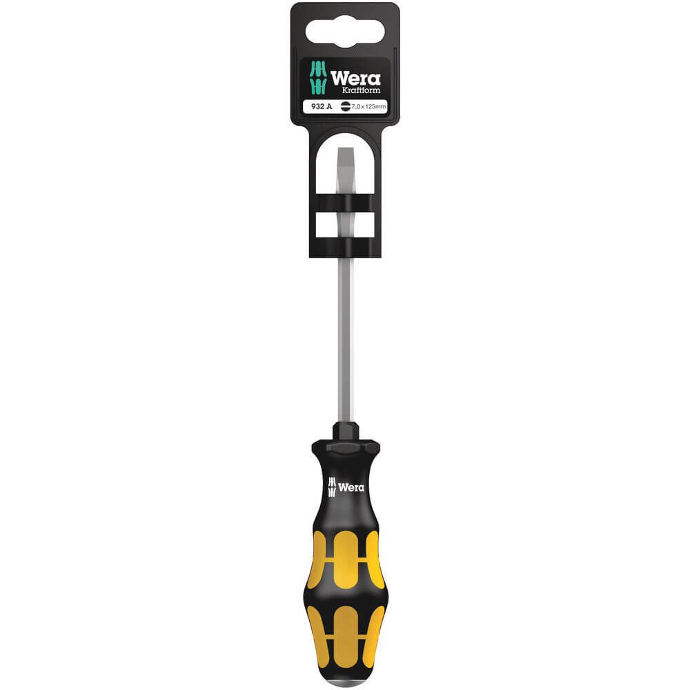 Wera 932A SB Kraftform Plus Chisel Driver Screwdriver 7mm 125mm
