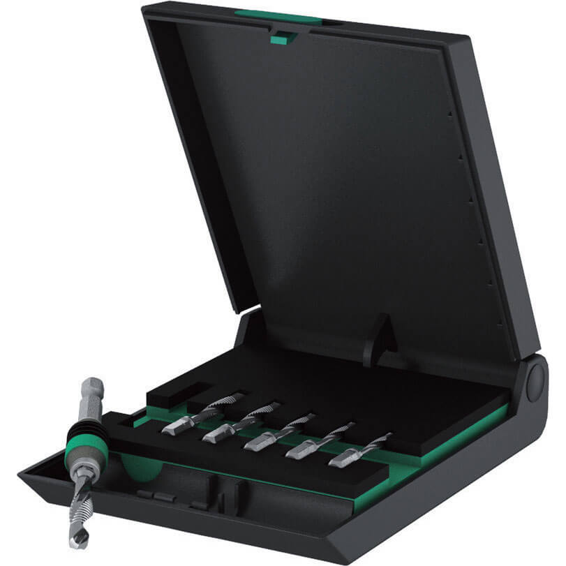 Image of Wera 7 Piece 847 Combination Tapping Drill Bit Set