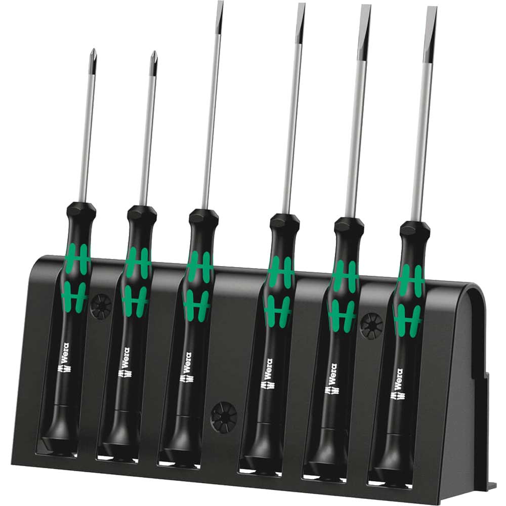 Image of Wera 6 Piece 2035/6 A Kraftform Micro Precision Screwdriver Set