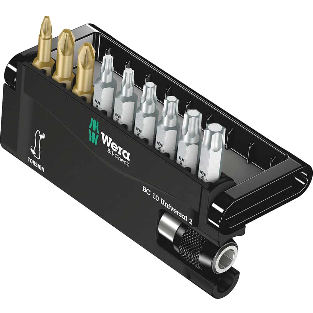 Image of Wera 10 Piece Bit-Check Bitorsion Screwdriver Bit Set