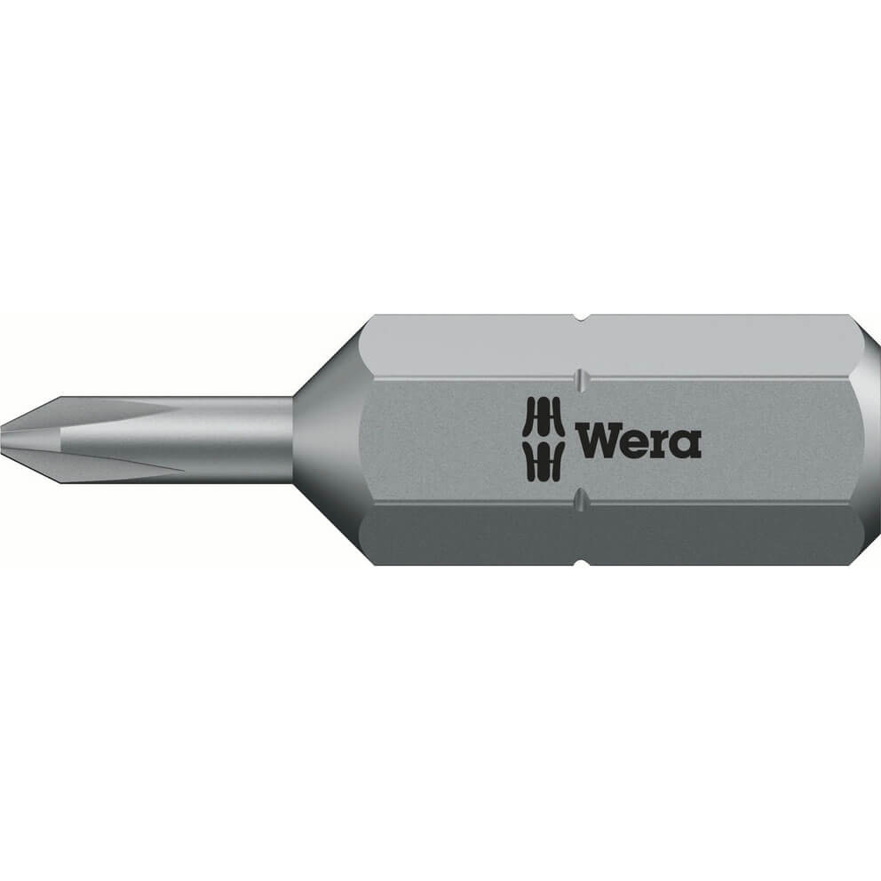 Image of Wera 851/1J Extra Tough Phillips Screwdriver Bits PH00 25mm Pack of 1