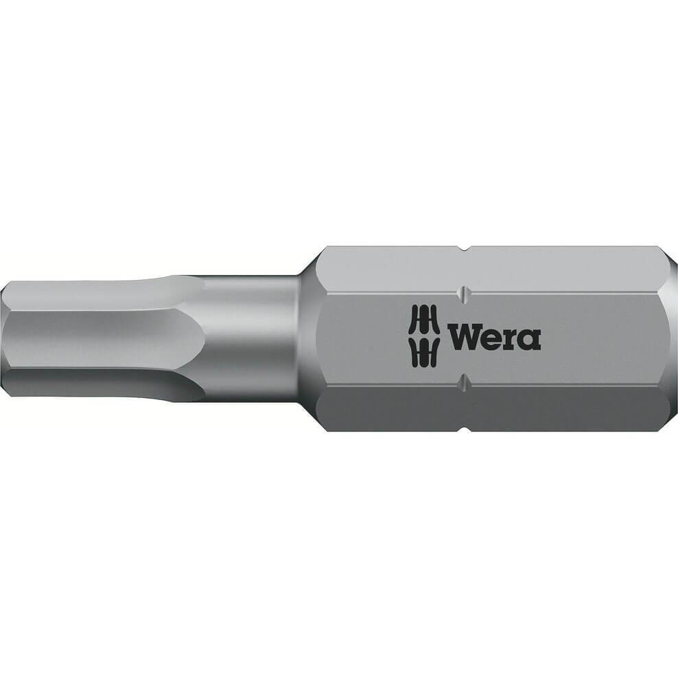 Image of Wera 840/1Z Extra Hex Imperial Screwdriver Bit 1/8 25mm Pack of 1