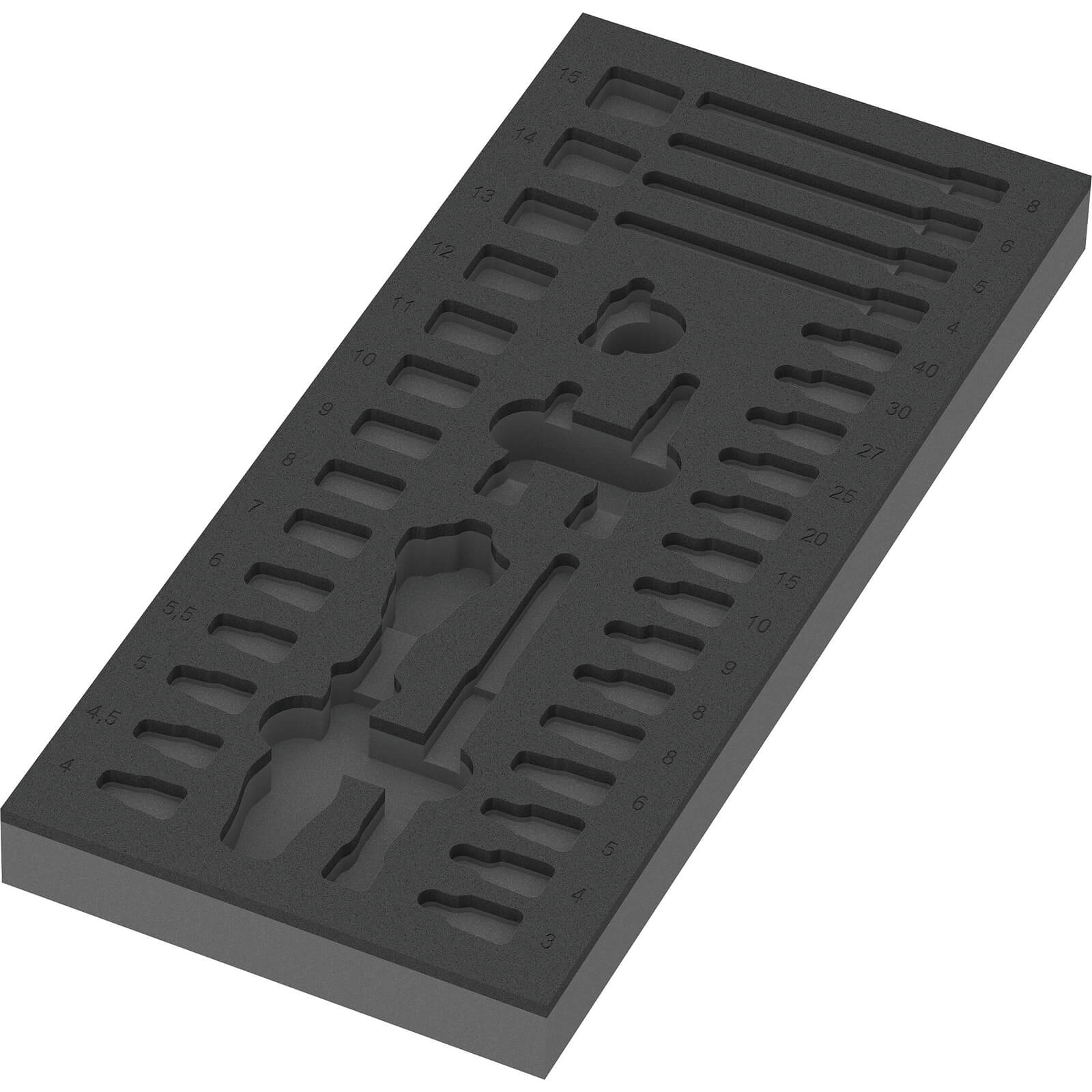 Image of Wera Empty Foam Insert Tray for 9720 1/4" Drive Socket Set