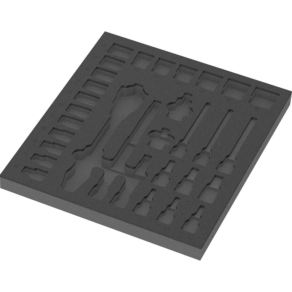 Image of Wera Empty Foam Insert Tray for 9722 1/2" Drive Socket Set