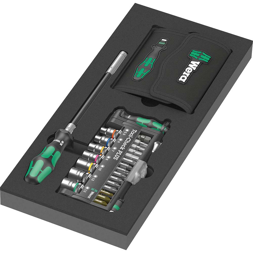 Image of Wera 57 Piece Kraftform Kompakt and Tool Check Plus Kit in Foam Tray