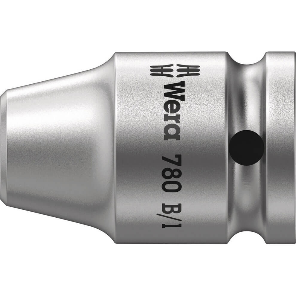 Image of Wera 780B/1S Extra Strong 3/8" Square Drive to 1/4" Hex Screwdriver Bit Holder 3/8"