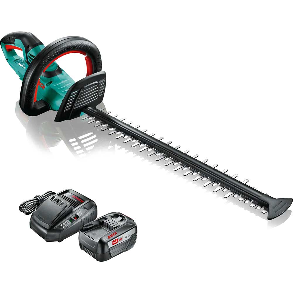 Bosch AHS 50-20 LI P4A 18v Cordless Hedge Trimmer 500mm 1 x 6ah Li-ion Battery Charger