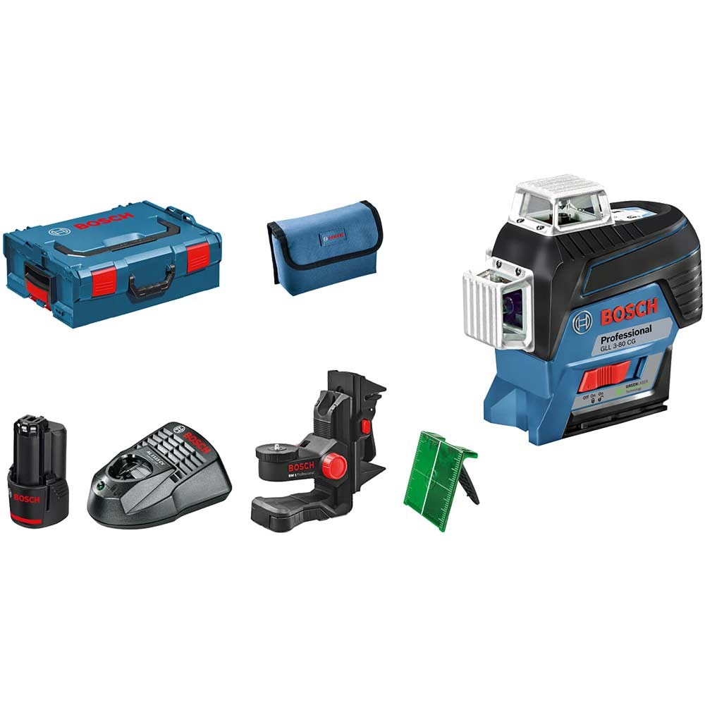 Bosch Gll 3 80 Cg 12v Cordless Connected Green Line Laser Level