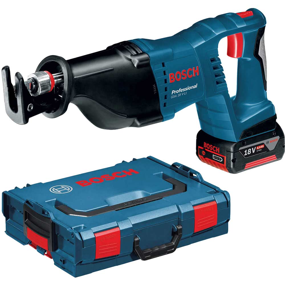 Bosch GSA 18V-LI 18v Cordless Reciprocating Saw 2 x 5ah Li-ion Battery Charger Case