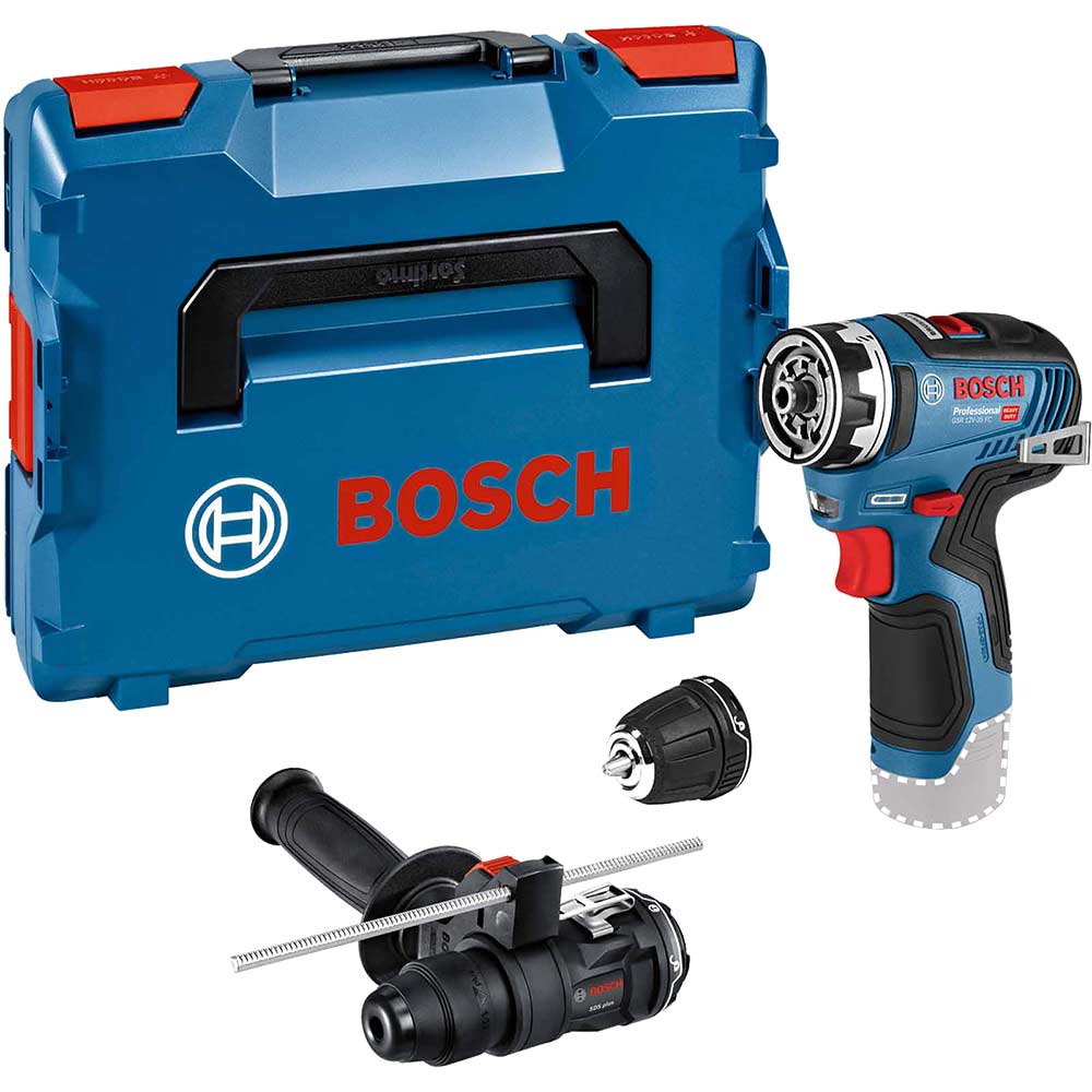 Bosch GSR 12V-35 FC 12v Cordless Brushless Drill Driver No Batteries No Battery Charger Case & Chuck Adaptor