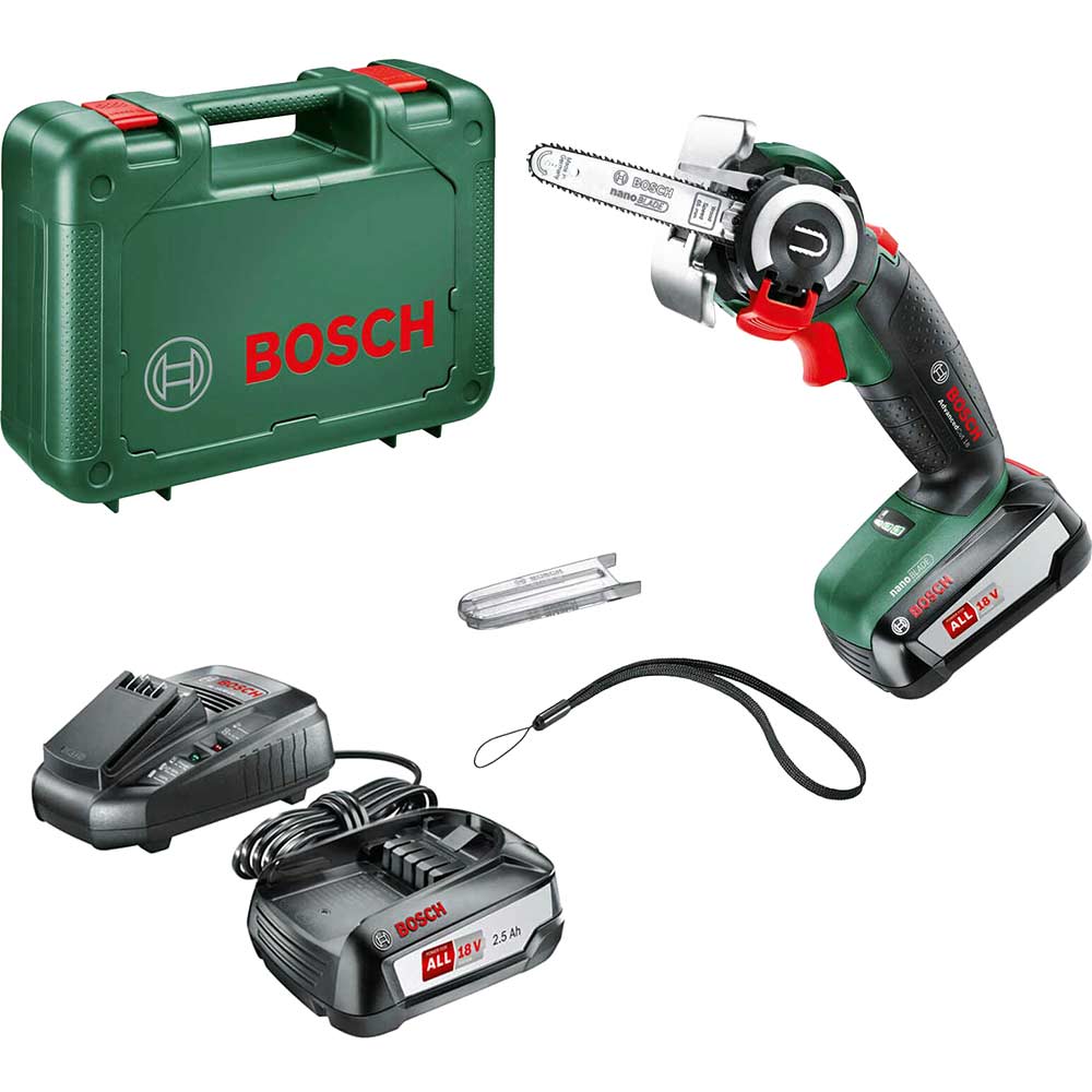 Image of Bosch ADVANCEDCUT 18 LI 18v Cordless Nanoblade Multi Saw 2 x 2.5ah Li-ion Charger Case