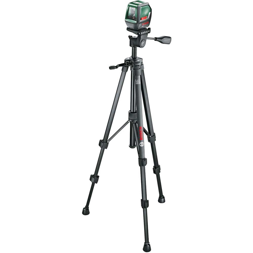 Bosch Pll 2 Cross Line Laser Level And Tripod Laser Levels