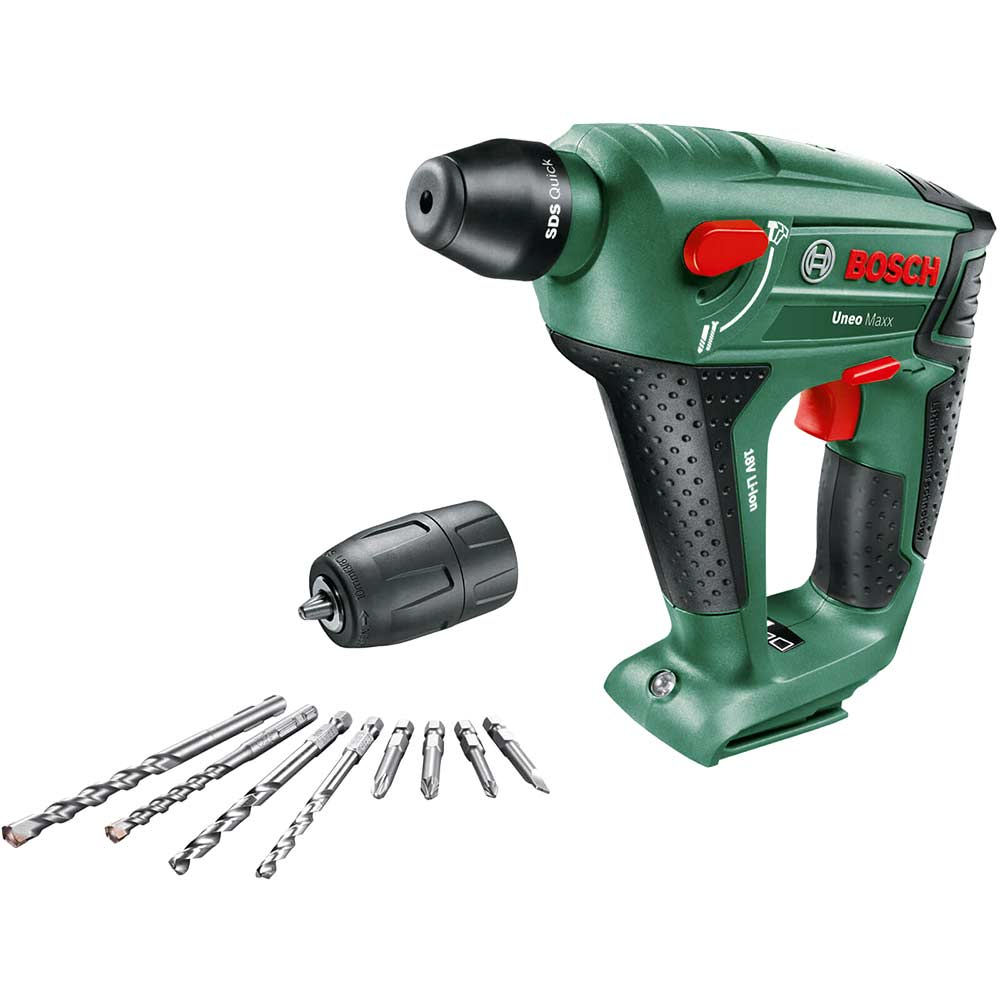 Image of Bosch UNEO MAXX 18 LI 18v Cordless Rotary Hammer Drill No Batteries No Charger No Case