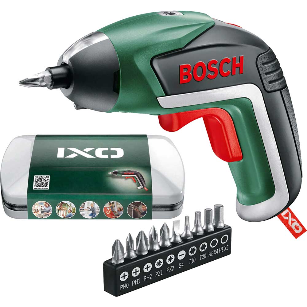 Image of Bosch IXO V 3.6v Cordless Screwdriver 1 x 1.5ah Integrated Li-ion Charger Case